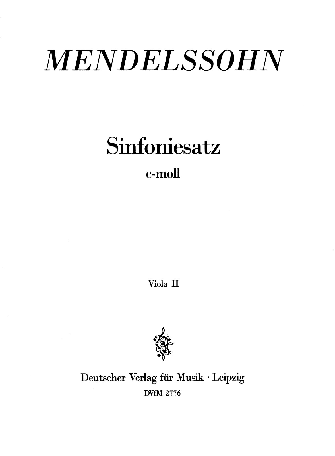 Vorderes Coverbild Sinfoniesatz c-moll