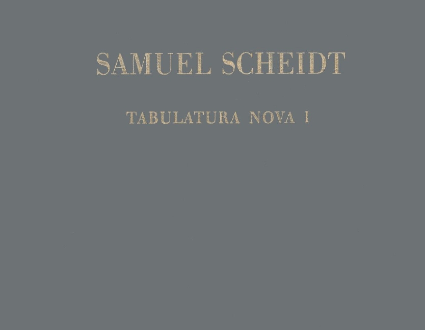 Anderes Coverbild Tabulatura nova, Teil I