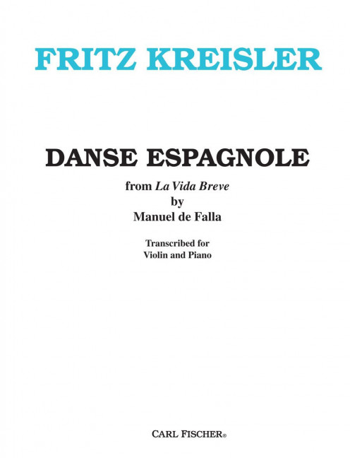 Vorderes Coverbild Danse Espagnole 