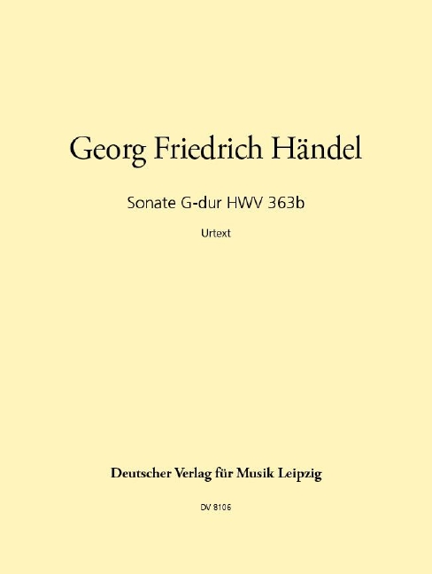 Anderes Coverbild Sonate G-dur HWV363b