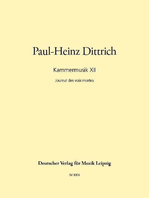 Anderes Coverbild Kammermusik XII - Voix morts