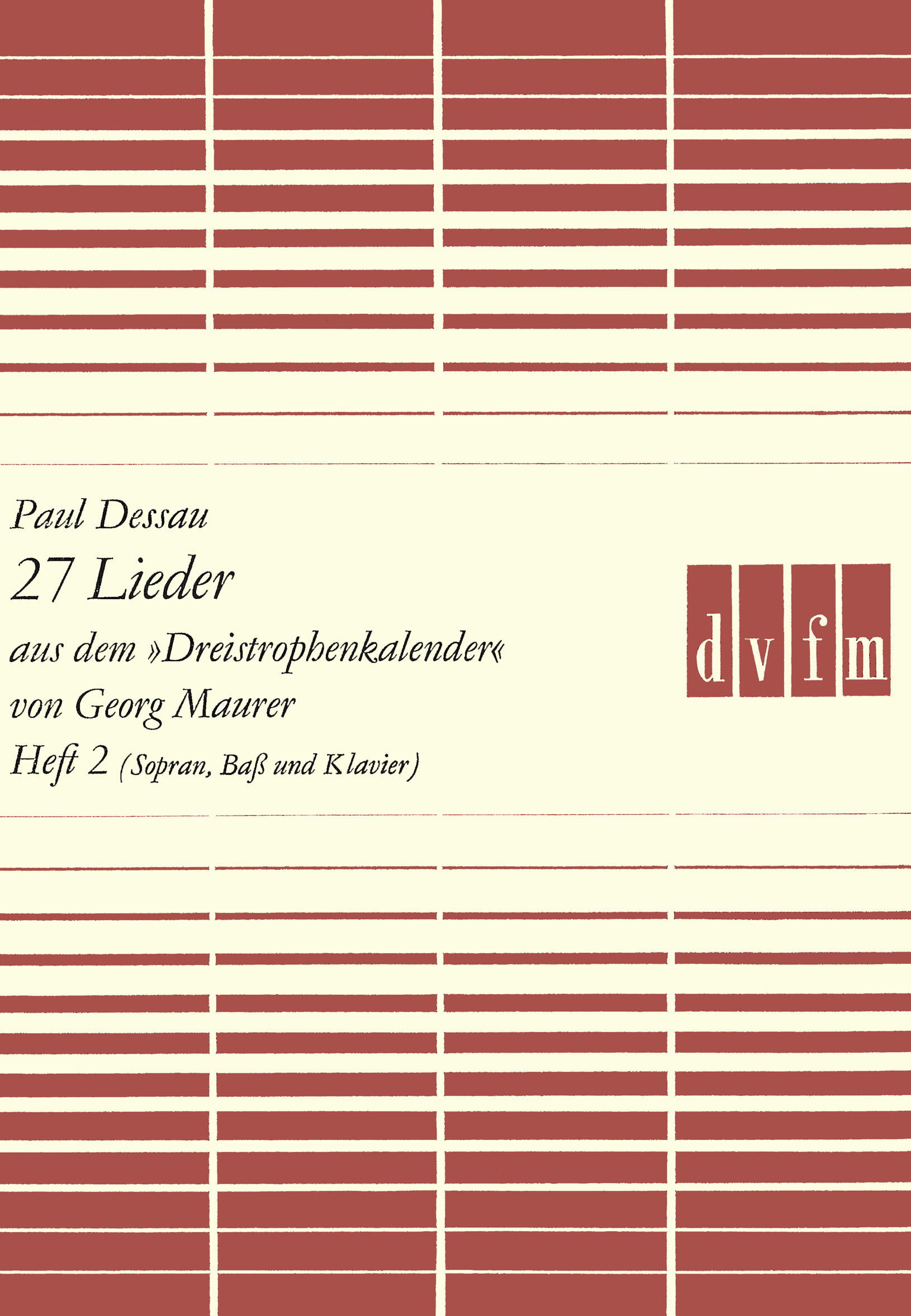 Vorderes Coverbild 27 Lieder' 3-Strophenkalender' 2