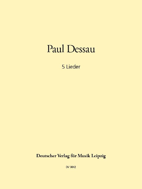 Anderes Coverbild Fünf Lieder