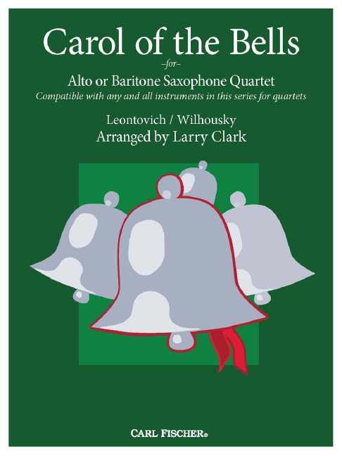 Vorderes Coverbild Carol of the Bells for Alto or Baritone Saxophone Quartet 