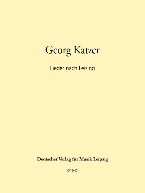 Anderes Coverbild Lieder nach Leising