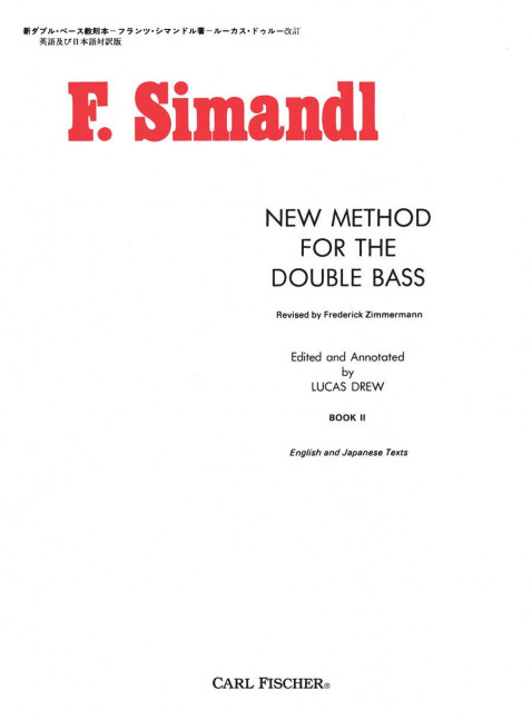 Vorderes Coverbild New Method for The Double Bass - Book II Book II