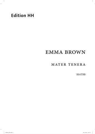 Vorderes Coverbild Mater tenera 