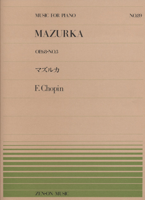 Vorderes Coverbild Mazurka op. 68/3 89