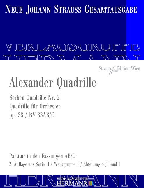 Vorderes Coverbild Alexander Quadrille op. 33 RV 33AB/C 