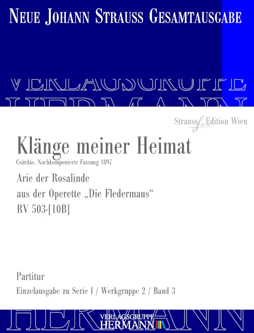 Vorderes Coverbild Die Fledermaus - Klänge meiner Heimat RV 503-[10B] 