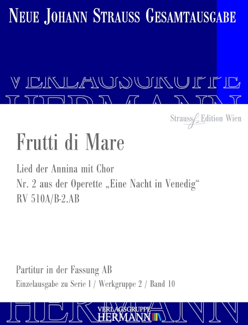 Vorderes Coverbild Eine Nacht in Venedig - Frutti di Mare (Nr. 2) RV 510A/B-2.AB 