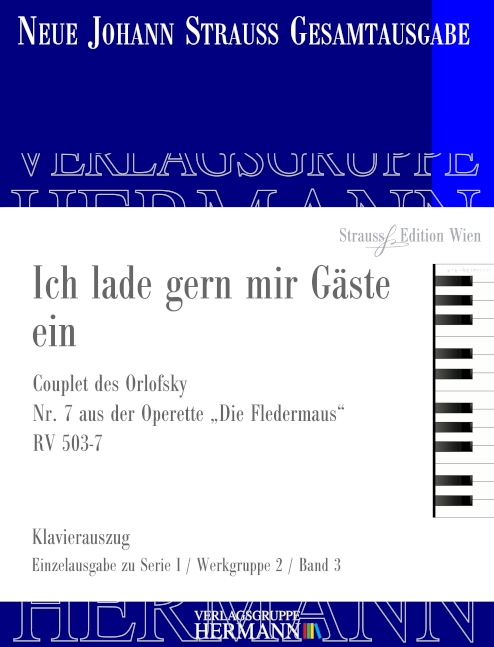 Vorderes Coverbild Die Fledermaus - Ich lade gern mir Gäste ein (Nr. 7) RV 503-7 