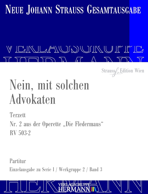 Vorderes Coverbild Die Fledermaus - Nein, mit solchen Advokaten (Nr. 2) RV 503-2 