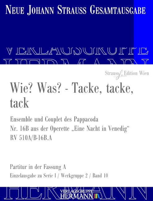 Vorderes Coverbild Eine Nacht in Venedig - Wie? Was? - Tacke, tacke, tack (Nr. 16B) RV 510A/B-16B.A 