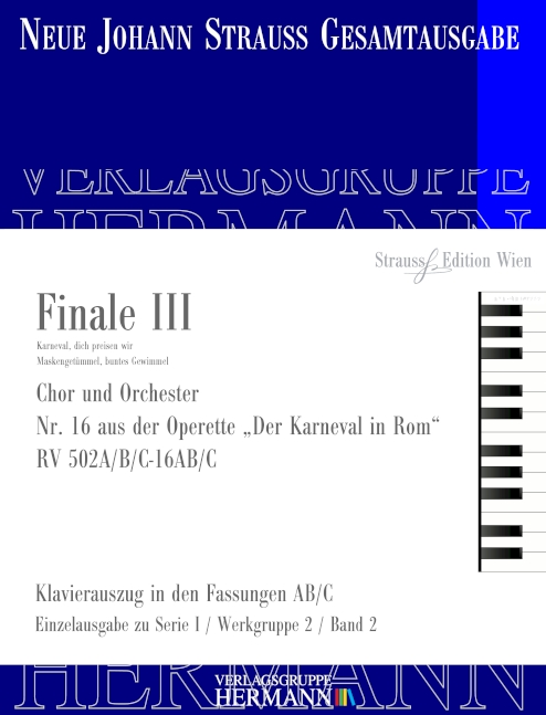 Vorderes Coverbild Der Karneval in Rom - Finale III RV 502A/B/C-16-1 