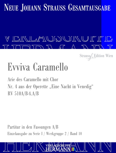 Vorderes Coverbild Eine Nacht in Venedig - Evviva Caramello (Nr. 4) RV 510A/B-4.A/B 