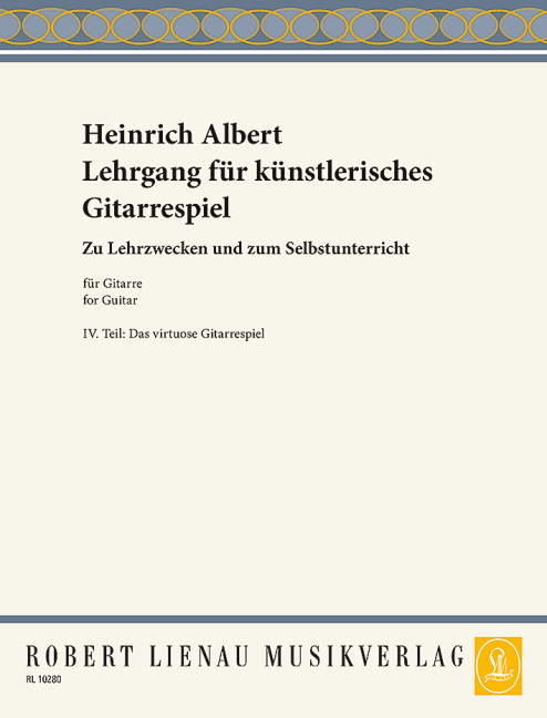 Vorderes Coverbild Lehrgang für künstlerisches Gitarrespiel Teil 4