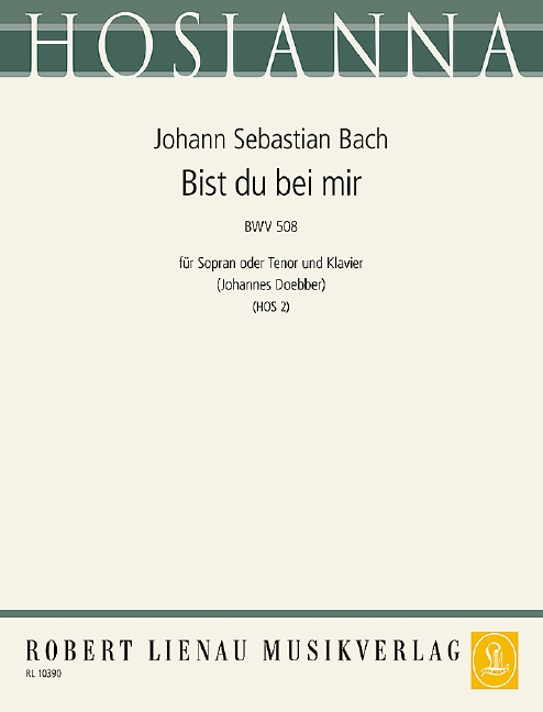 Vorderes Coverbild Bist du bei mir BWV 508 2