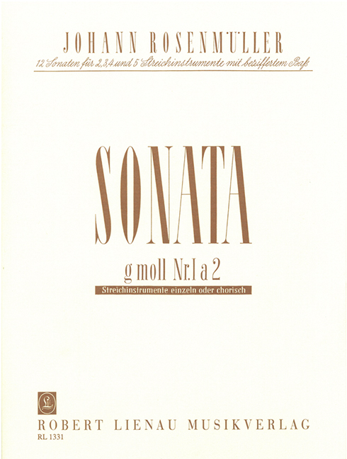 Vorderes Coverbild Sonata Nr. 1 g-Moll a 2 
