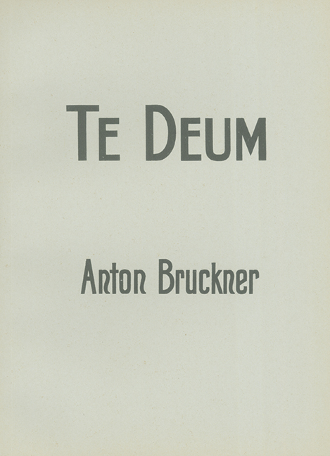 Vorderes Coverbild Te Deum 