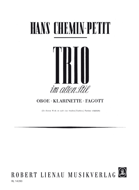 Vorderes Coverbild Trio im alten Stil 