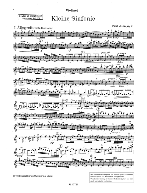Vorderes Coverbild Kleine Sinfonie op. 87 Band 8