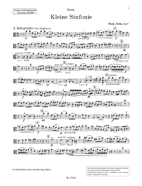 Vorderes Coverbild Kleine Sinfonie op. 87 Band 8
