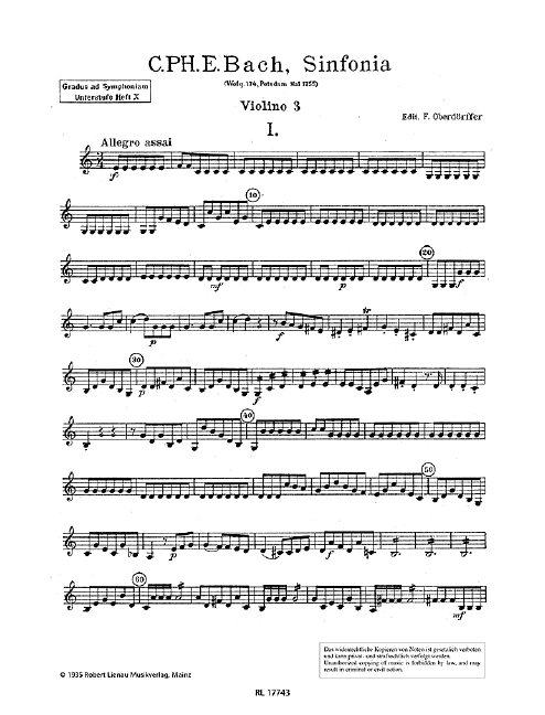 Vorderes Coverbild Gradus ad Symphoniam Unterstufe Wq 174 Band 10
