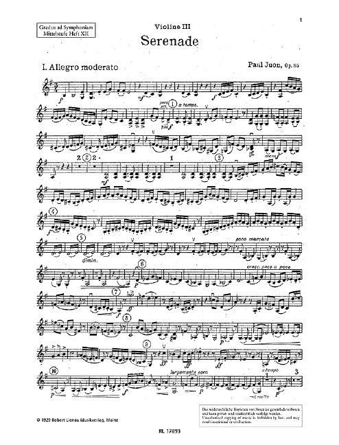 Vorderes Coverbild Serenade op. 85 Band 12