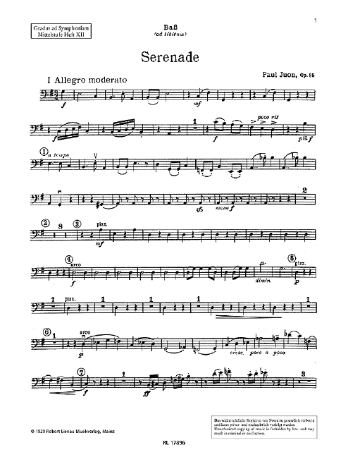 Vorderes Coverbild Serenade op. 85 Band 12
