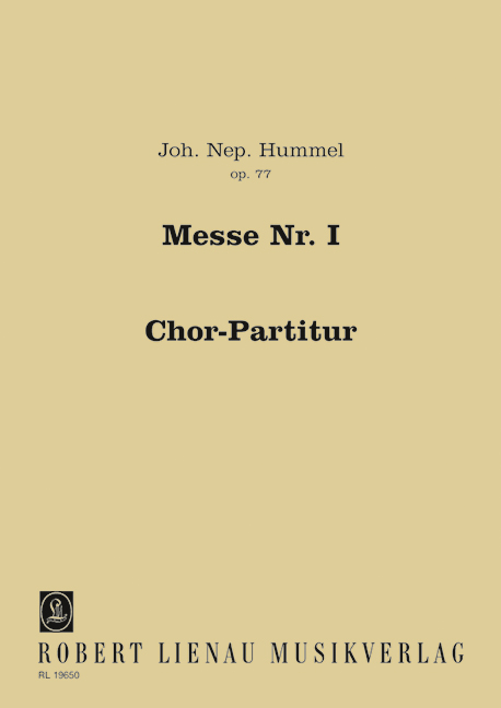 Vorderes Coverbild Messe Nr. 1 in B-Dur op. 77 