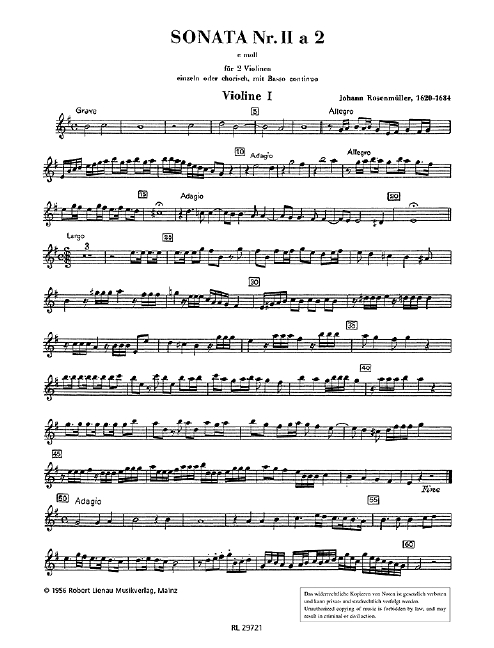 Vorderes Coverbild Sonata 2 e-Moll a 2 