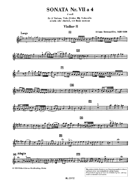 Vorderes Coverbild Sonata 7 d-Moll a 4 