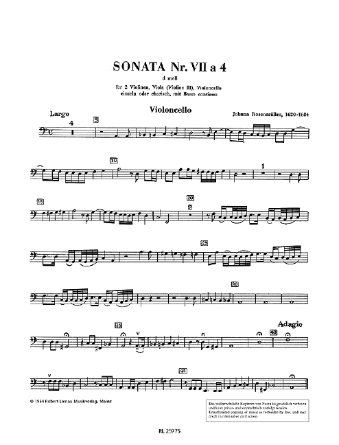 Vorderes Coverbild Sonata 7 d-Moll a 4 