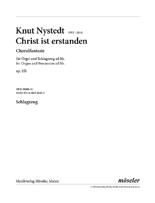 Vorderes Coverbild Christ ist erstanden op. 153 