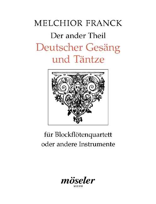 Vorderes Coverbild Der ander Theil Deutscher Gesäng und Täntze 