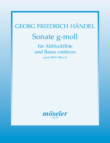 Vorderes Coverbild Sonate g-Moll HWV 359a/b 