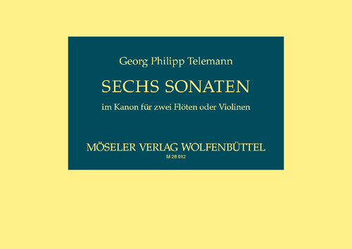 Vorderes Coverbild 6 Sonaten im Kanon op. 5 TWV 40:118-123 