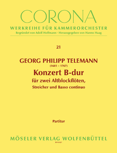 Vorderes Coverbild Konzert B-Dur TWV 52:B1 21