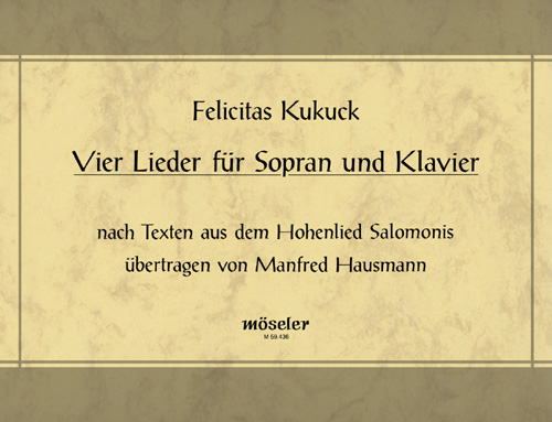 Vorderes Coverbild Vier Lieder 