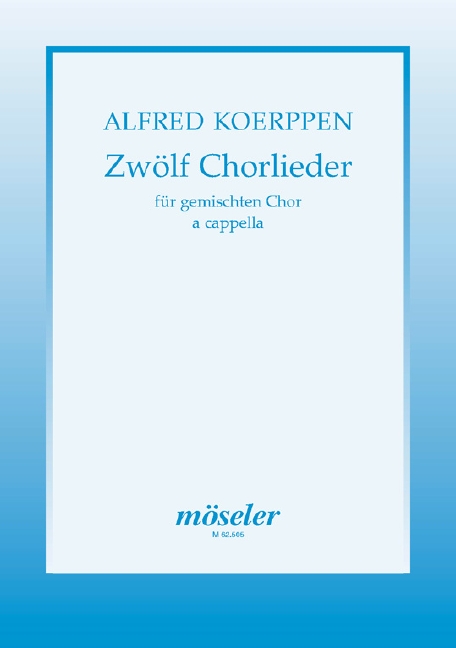 Vorderes Coverbild Zwölf Chorlieder 