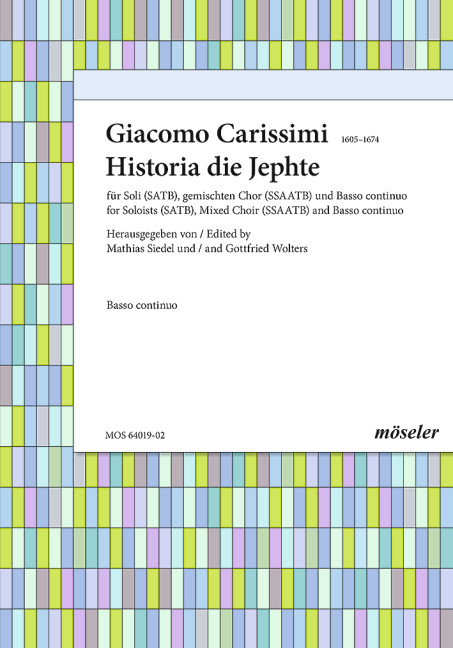 Vorderes Coverbild Historia di Jephte 