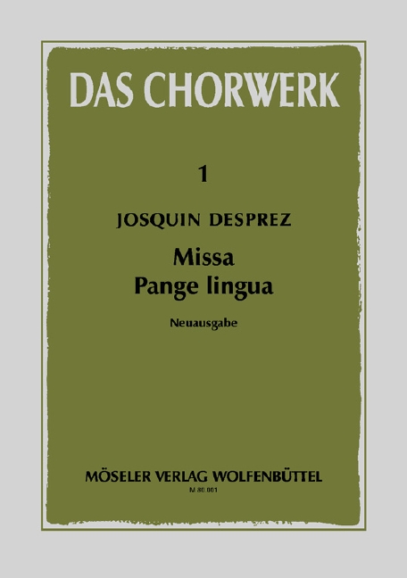 Vorderes Coverbild Missa "Pange lingua" 1