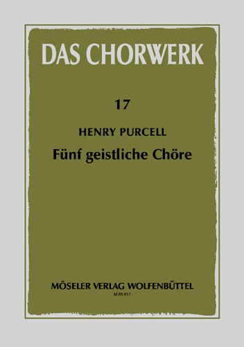 Vorderes Coverbild Fünf geistliche Chöre 17
