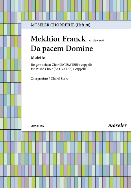Vorderes Coverbild Da pacem Domine in diebus nostris 20