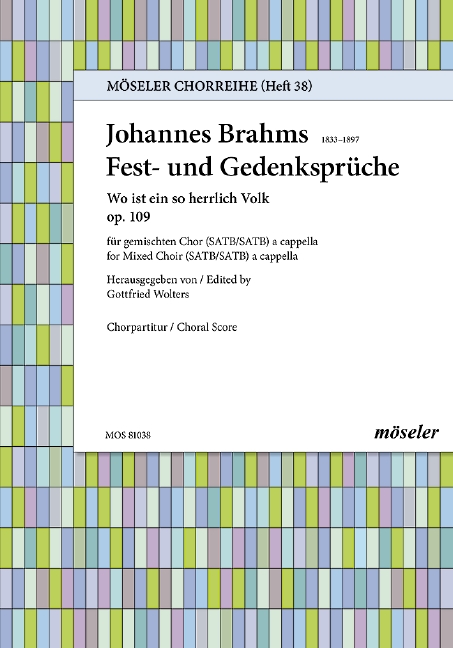 Vorderes Coverbild Fest- und Gedenksprüche op. 109 38