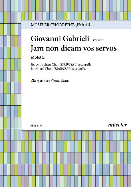 Vorderes Coverbild Jam non dicam vos servos 41