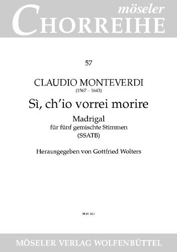 Vorderes Coverbild Sì, ch’io vorrei morire SV 89 57