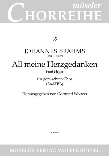 Vorderes Coverbild All meine Herzgedanken op. 62,5 65