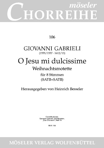 Vorderes Coverbild O Jesu mi dulcissime 106